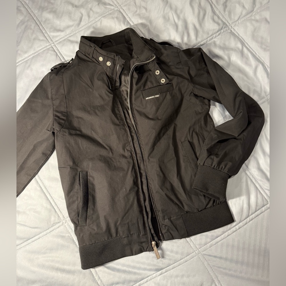 Members Only boys’ Iconic Racer Jacket - Black